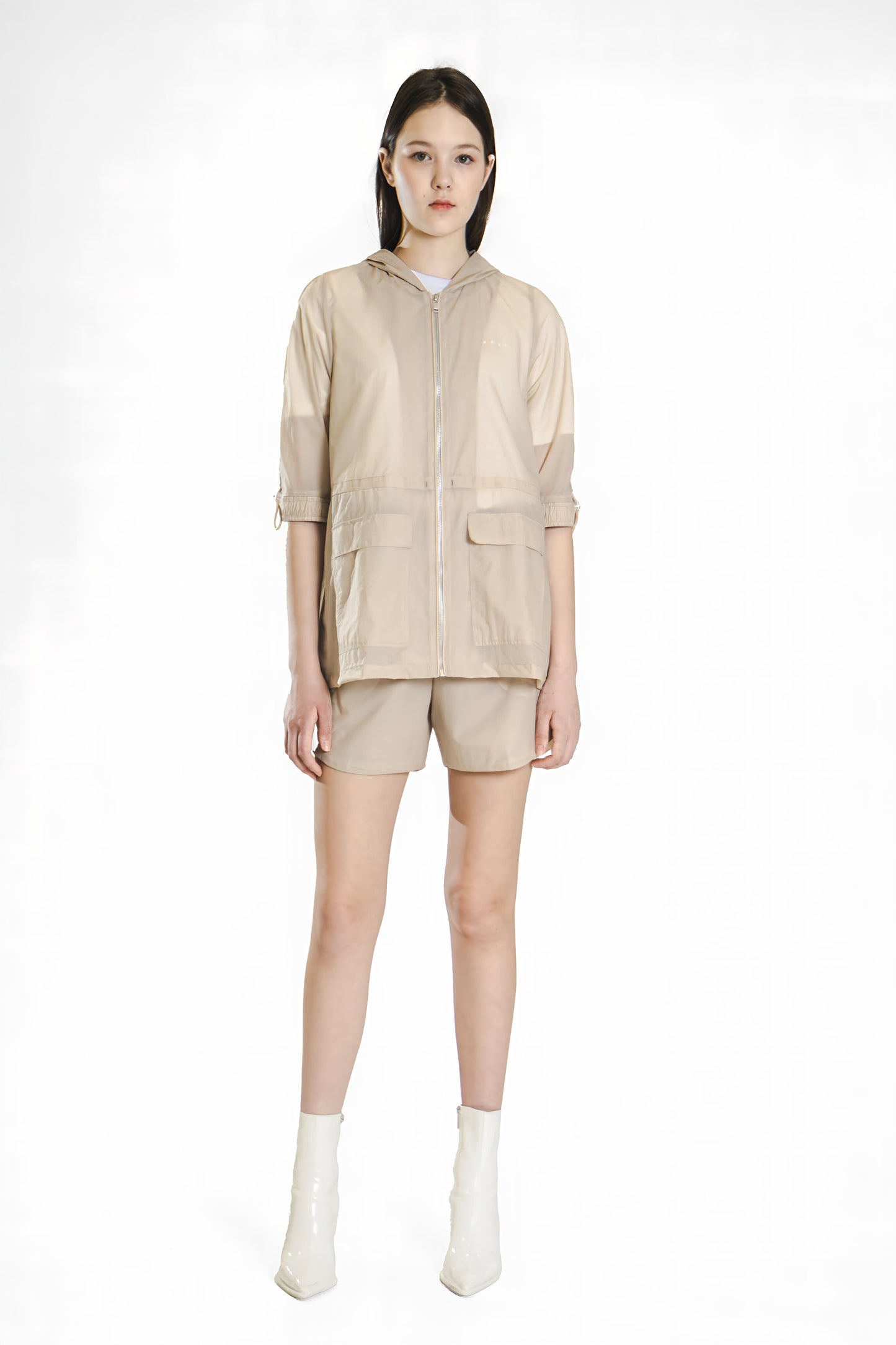 
                  
                    LIGHT YELLOW/KHAKI HOODED TRENCH COAT LONG JACKET
                  
                