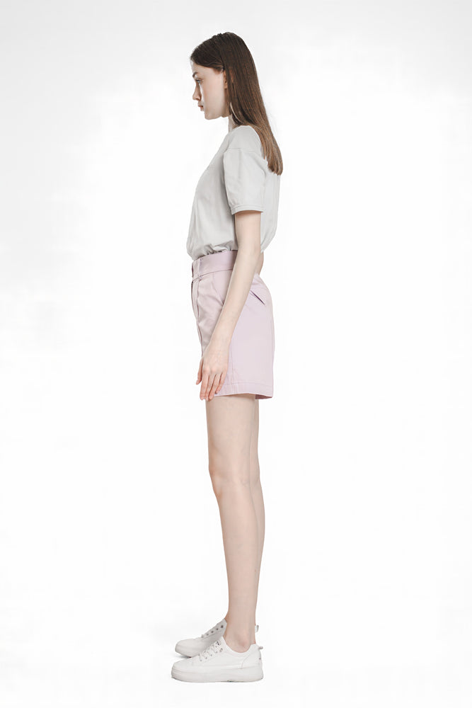 
                  
                    MISTY DEW GRAY/BALLETS PINK PLEATED SLEEVE T-SHIRT
                  
                