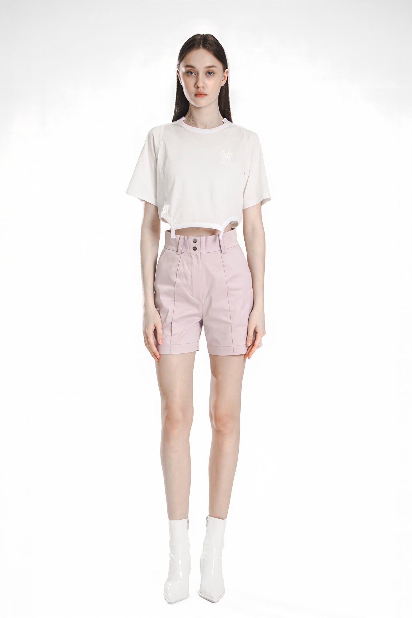 
                  
                    MIST BLUE / ORCHID ICE PURPLE HIGH-WAIST SHORTS
                  
                