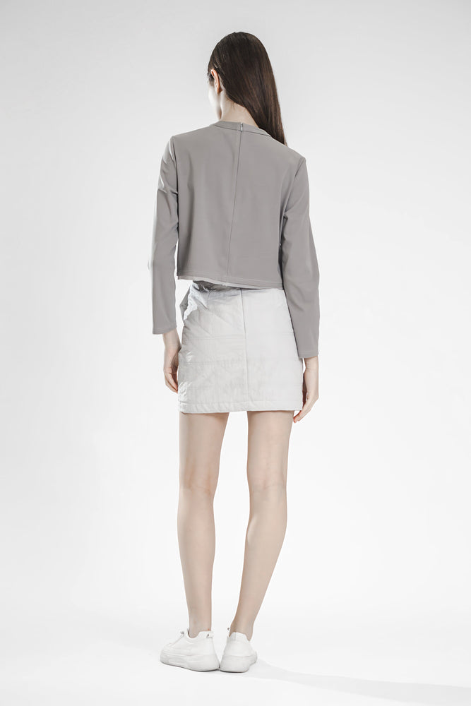 
                  
                    MOONLIGHT GRAY SLIM-FIT SKIRT
                  
                