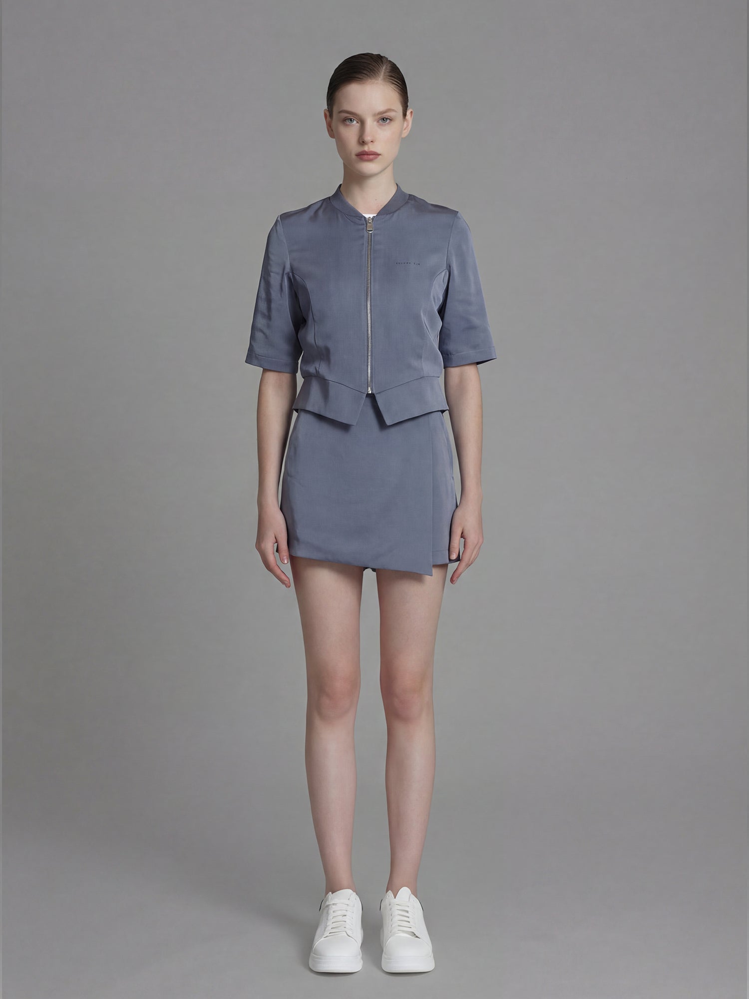 ICE SKY BLUE / COOL MIST GREY SATEEN SKORT