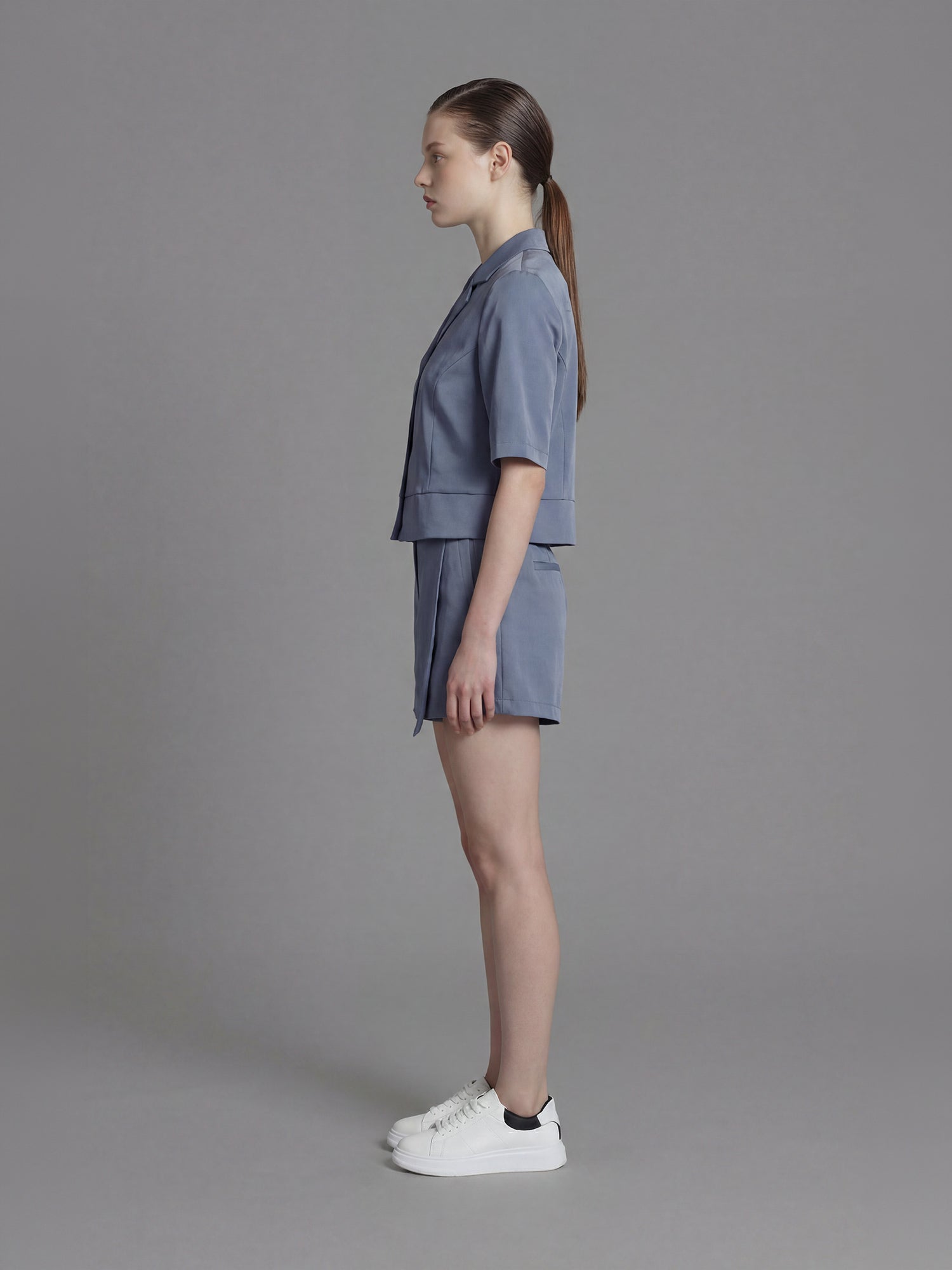 ICE SKY BLUE / COOL MIST GREY SATEEN SKORT