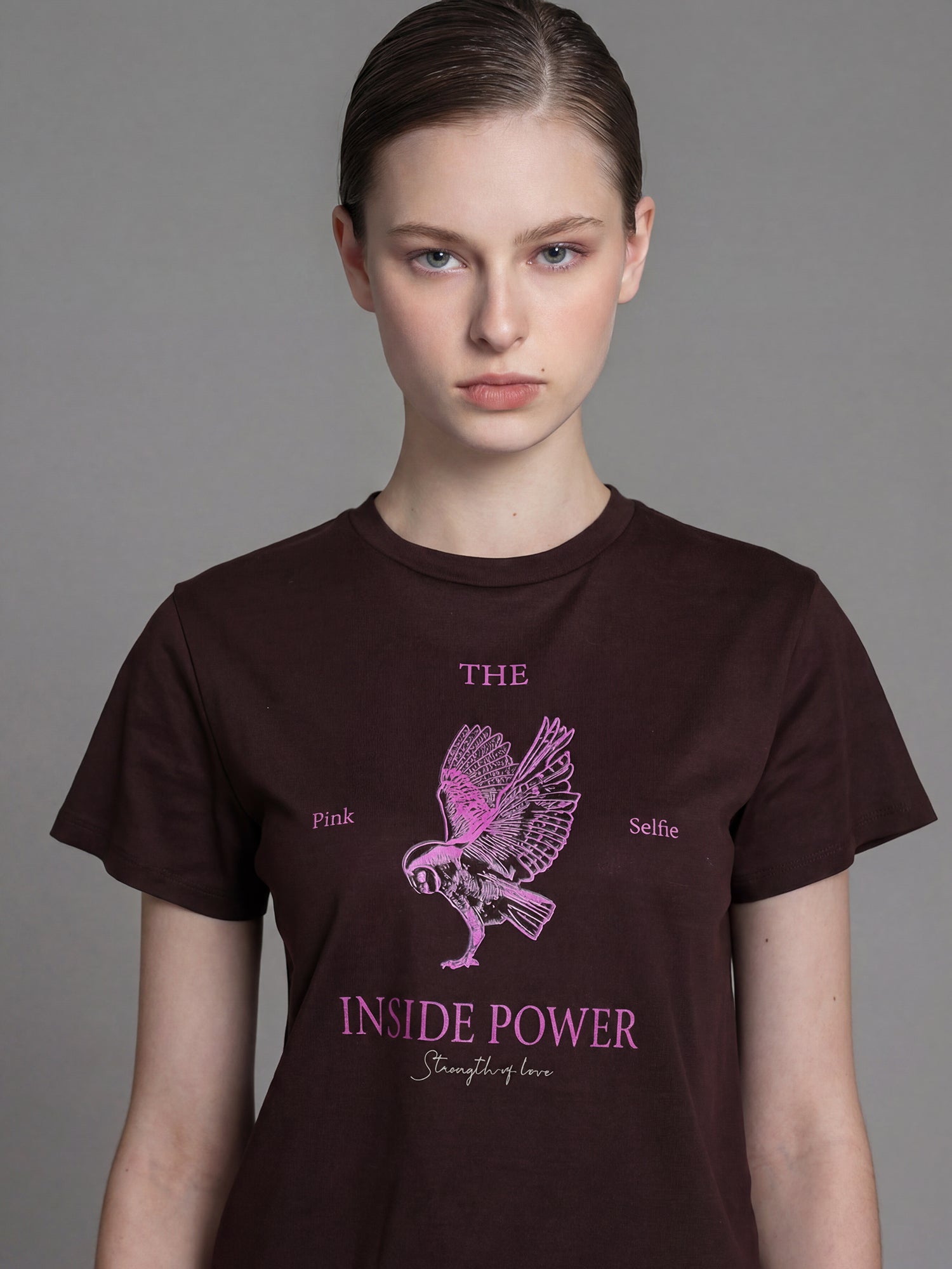 CLASSIC BLACK / COCOA BROWN / COOL MIST GREY PRINT T-SHIRT
