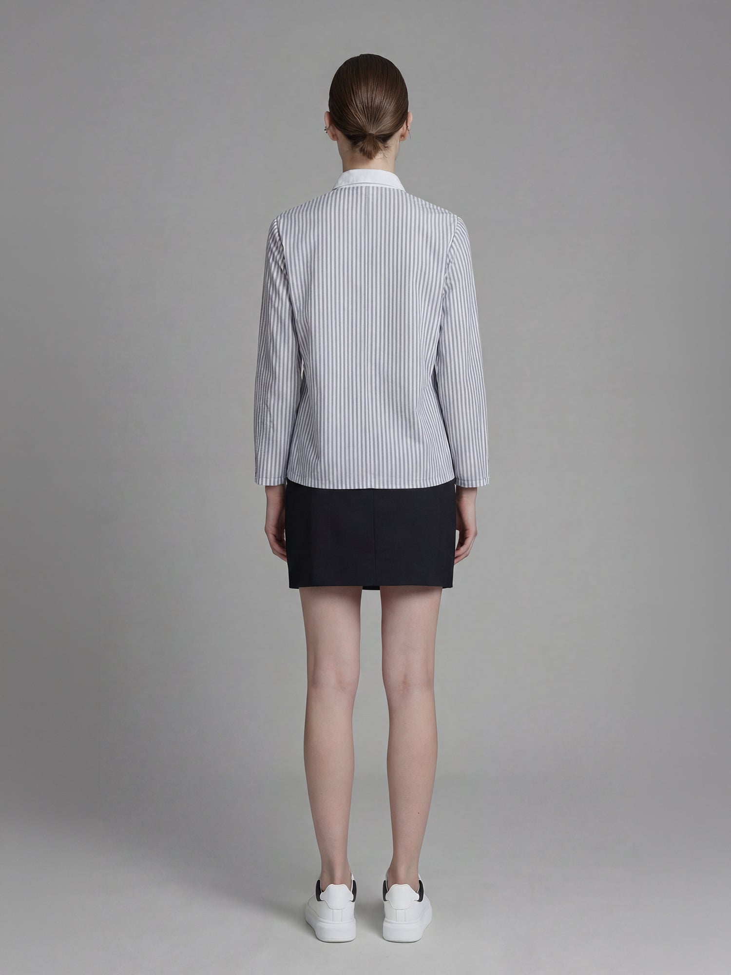 SOFT APRICOT PINK / COOL MIST GREY LONG-SLEEVE SHIRT