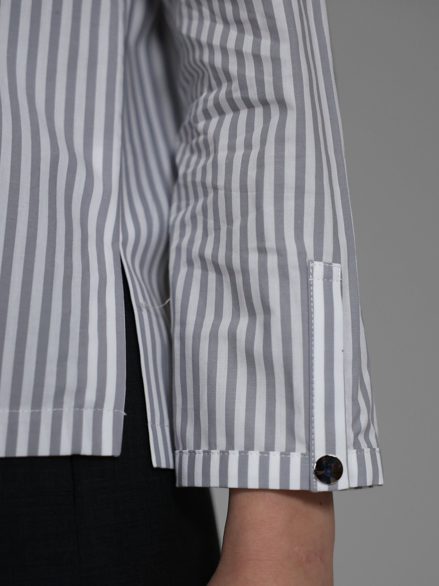 SOFT APRICOT PINK / COOL MIST GREY LONG-SLEEVE SHIRT