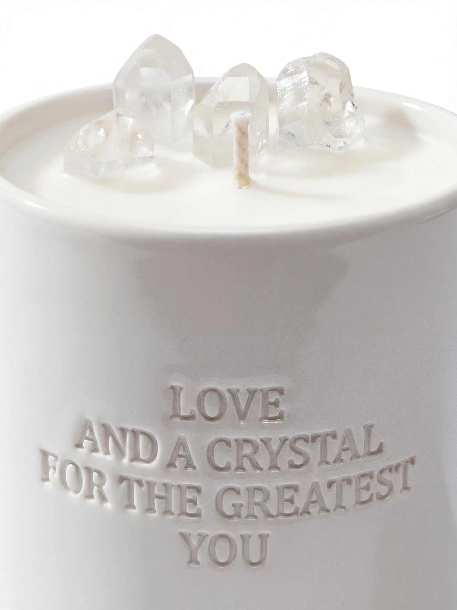 FAITH PINK & CLEAR CRYSTAL CANDLE