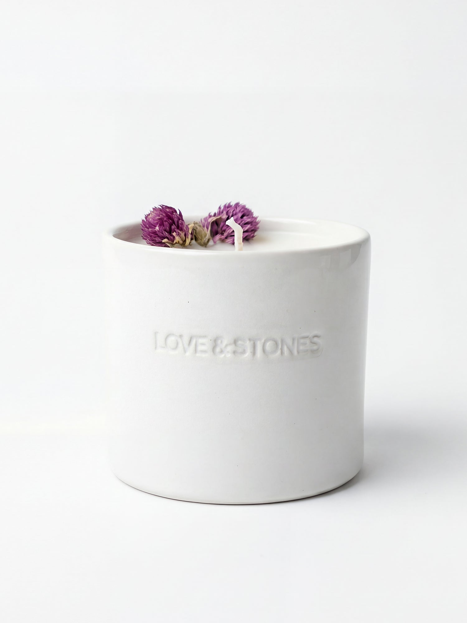 ROSE QUARTZ GLOBE AMARANTH SCENTED CANDLE