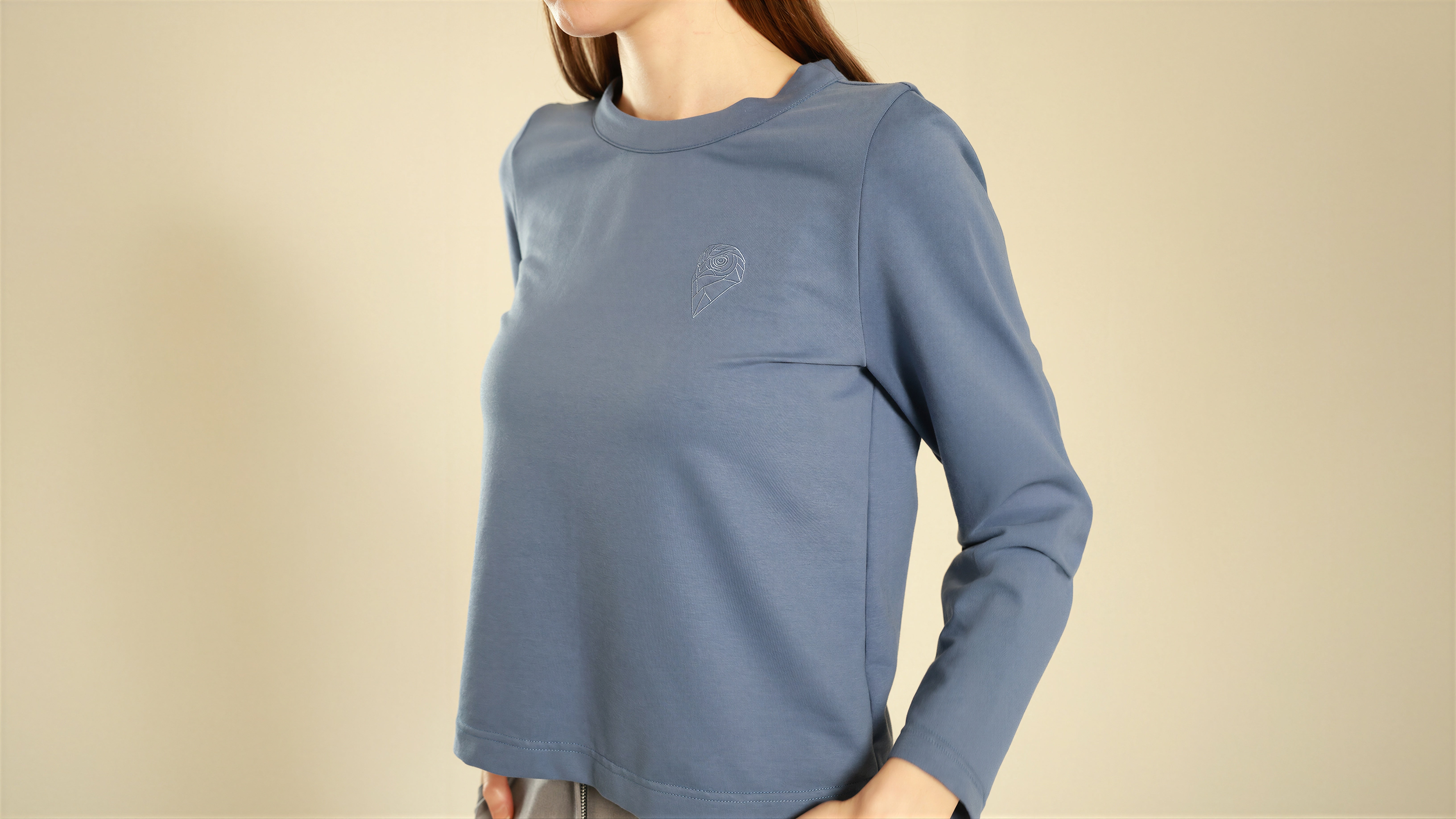 SAPPHIRE BLUE LONG-SLEEVE T-SHIRT