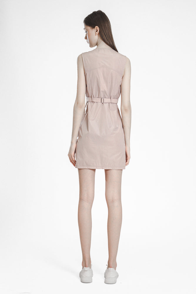 
                  
                    PINK BEIGE/PINK SLEEVELESS TRENCH COAT MAXI DRESS
                  
                