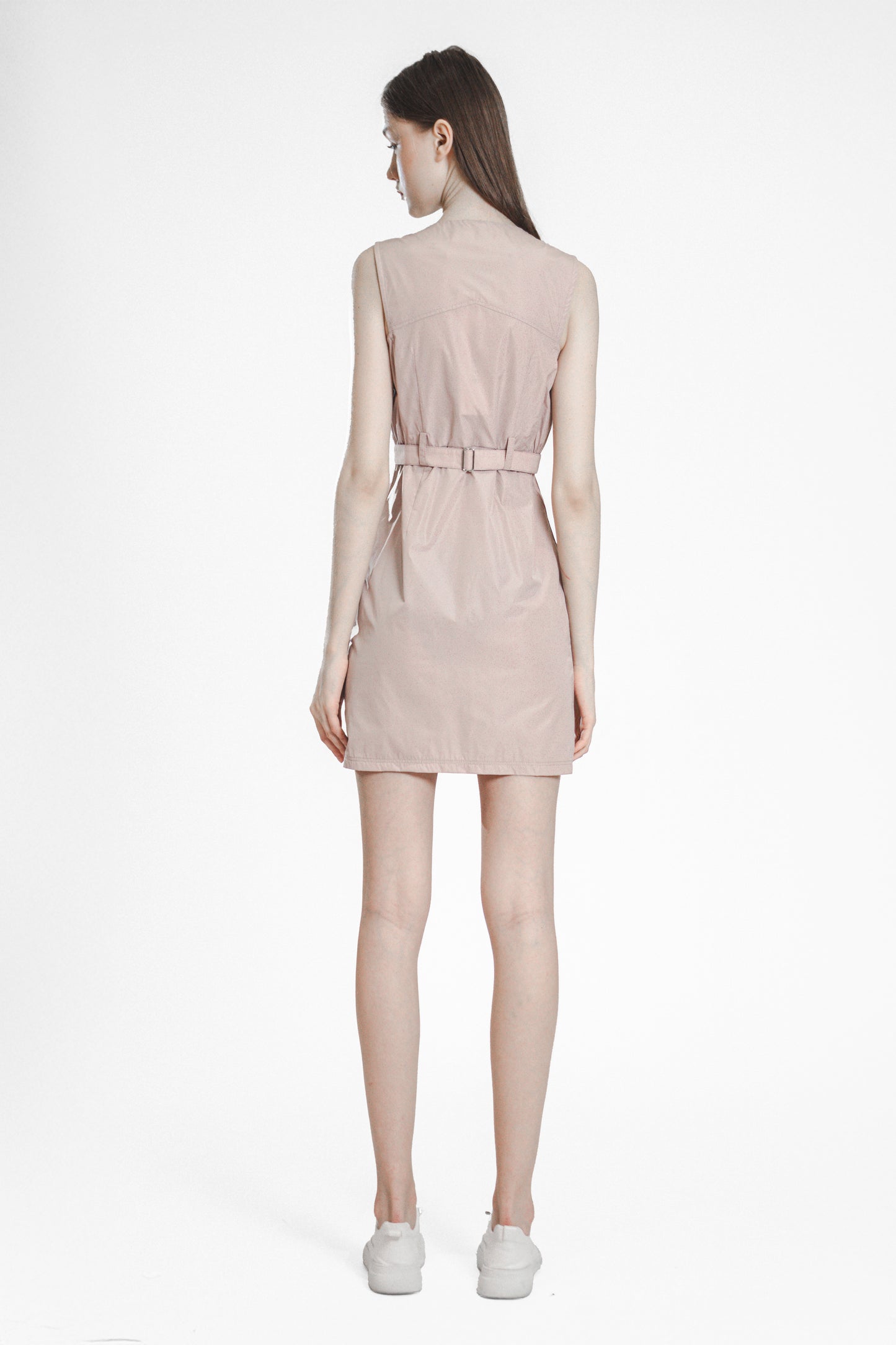 
                  
                    PINK BEIGE/PINK SLEEVELESS TRENCH COAT MAXI DRESS
                  
                