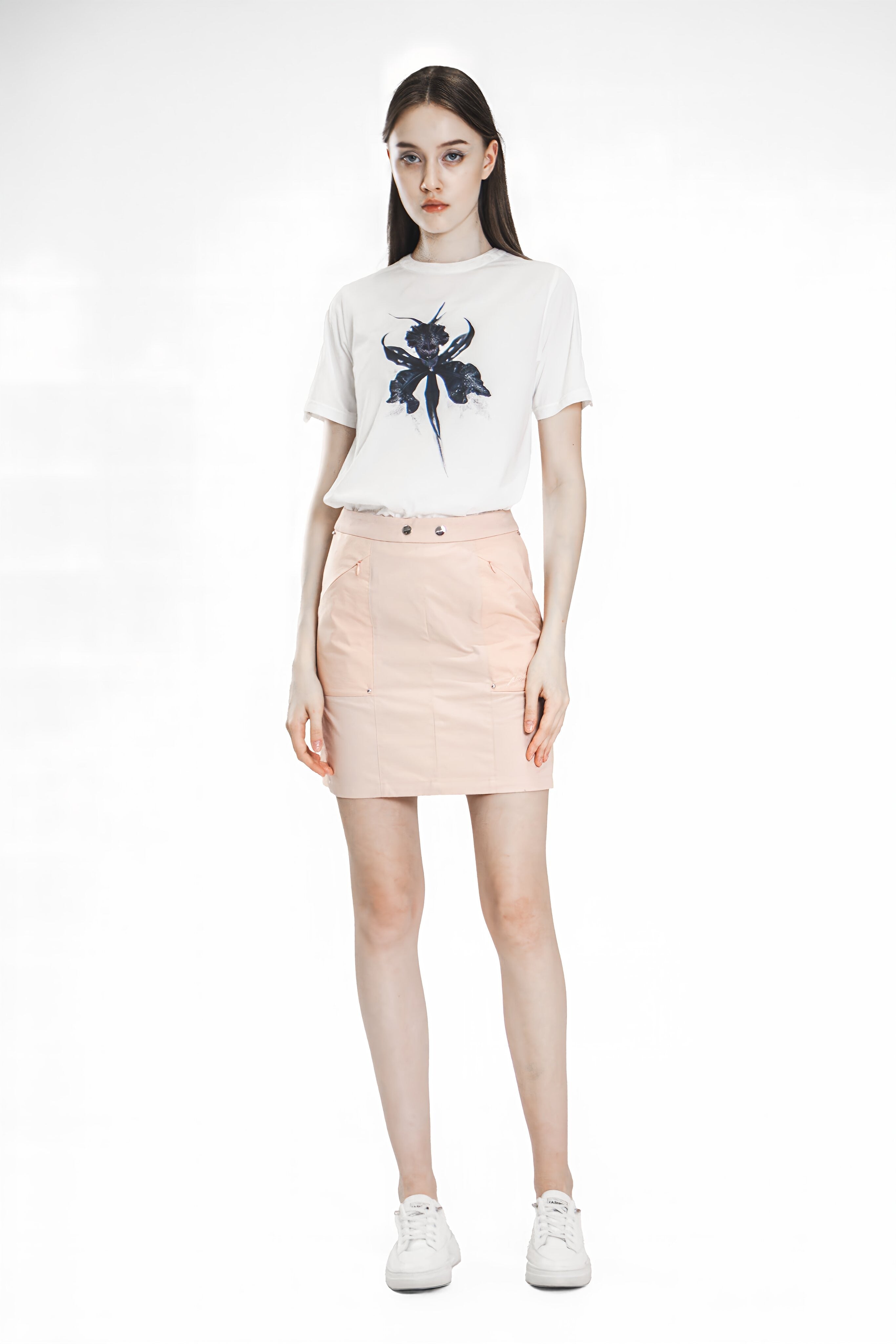 PINK / PURPLE FITTED SKIRT