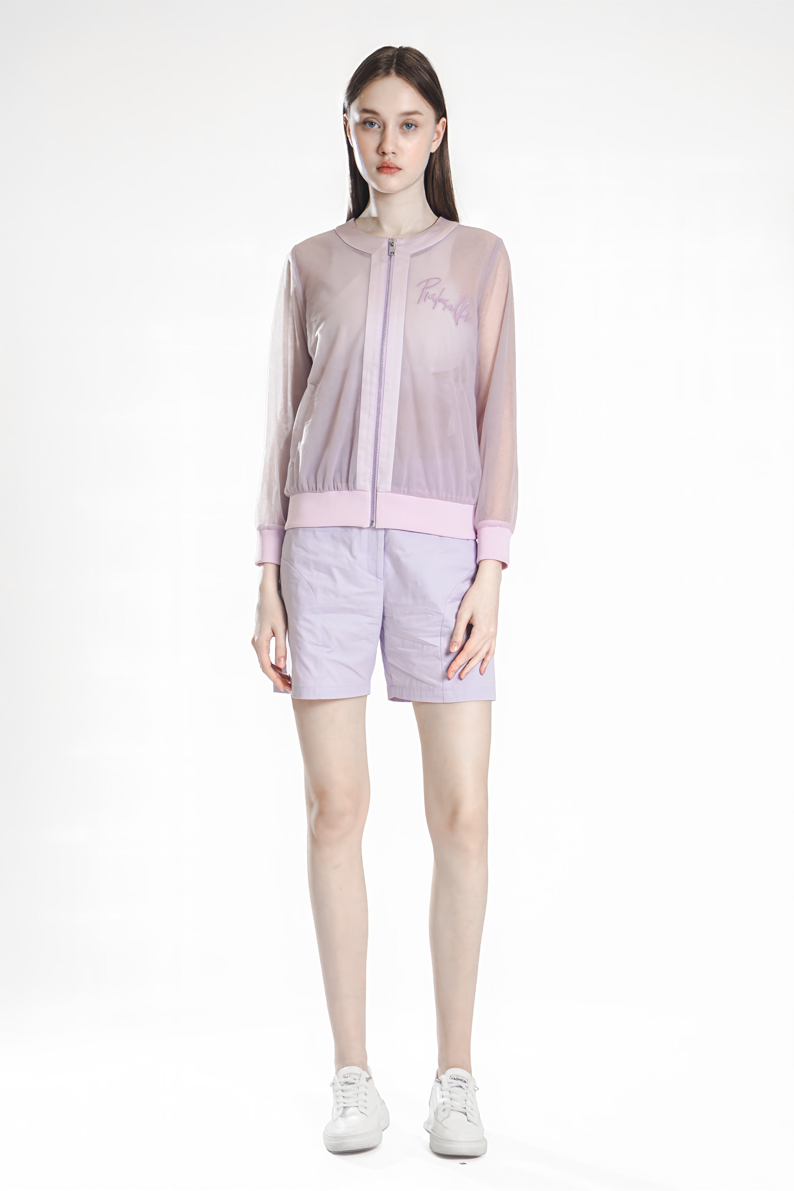 SHEER MESH JACKET IN PURPLE/BLUE TONES