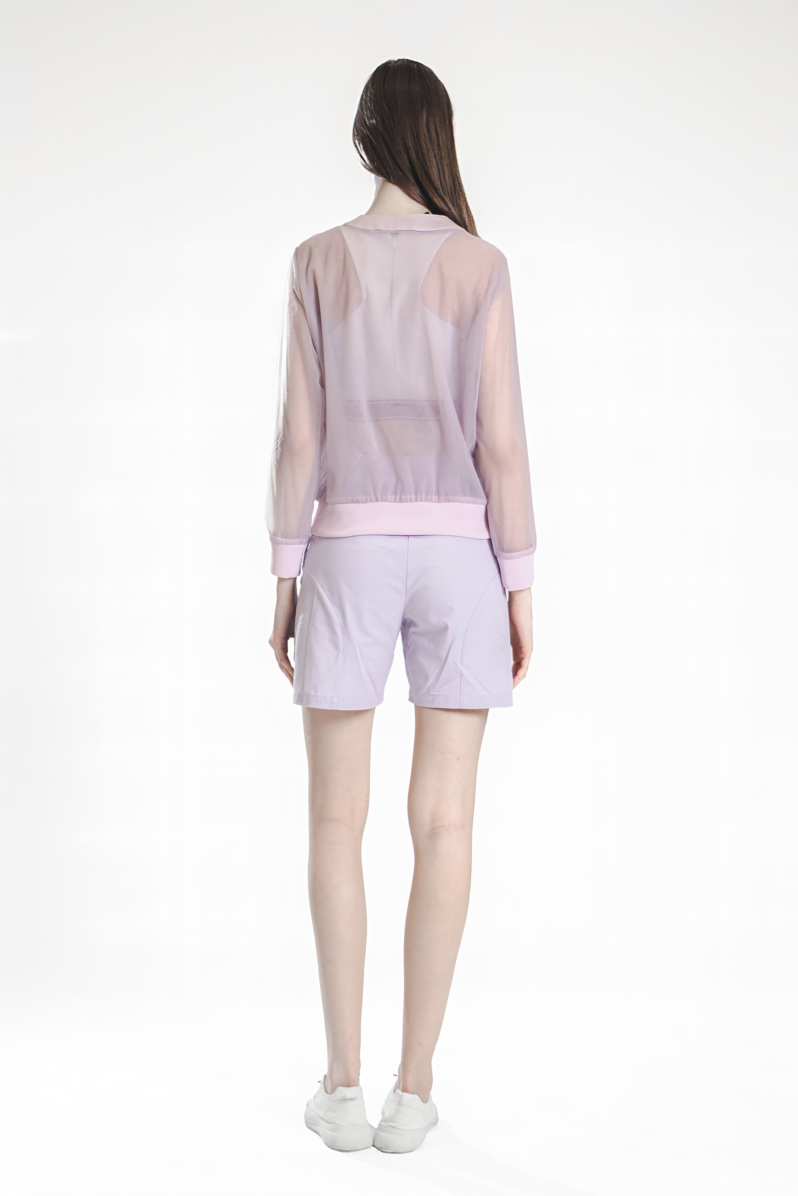 SHEER MESH JACKET IN PURPLE/BLUE TONES