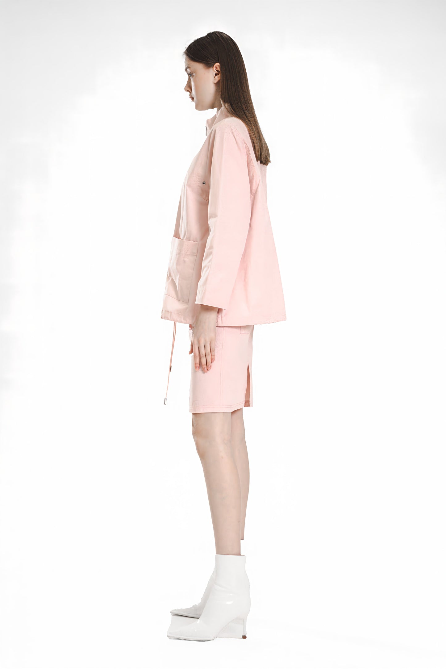 
                  
                    TRANSCENDENT PINK / MOONLIGHT GREY COTTON MID-LENGTH SKIRT
                  
                