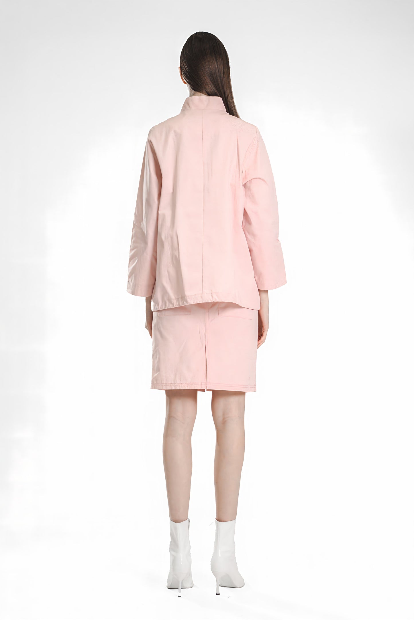 
                  
                    TRANSCENDENT PINK / MOONLIGHT GREY COTTON MID-LENGTH SKIRT
                  
                