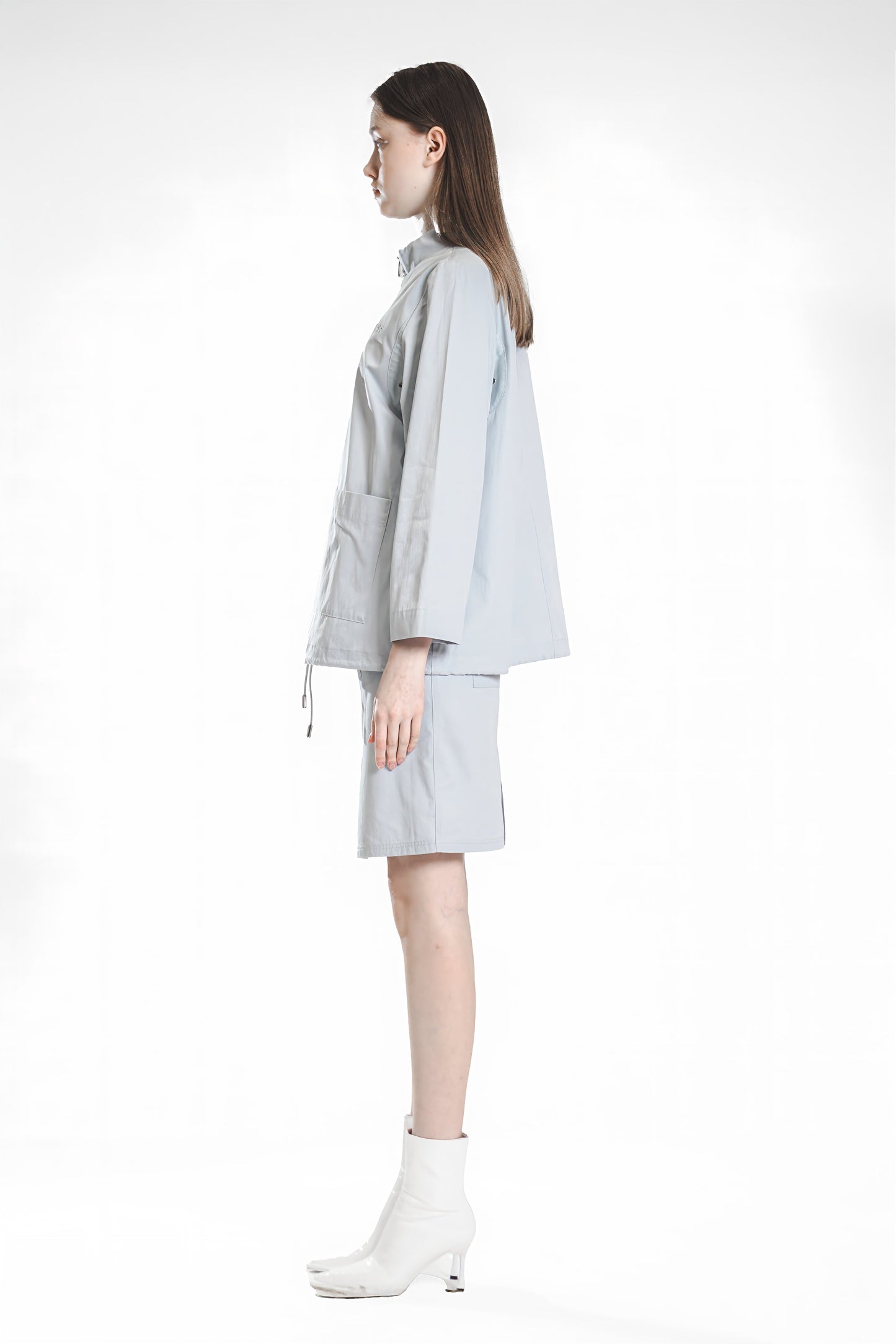 
                  
                    TRANSCENDENT PINK / MOONLIGHT GREY COTTON MID-LENGTH SKIRT
                  
                