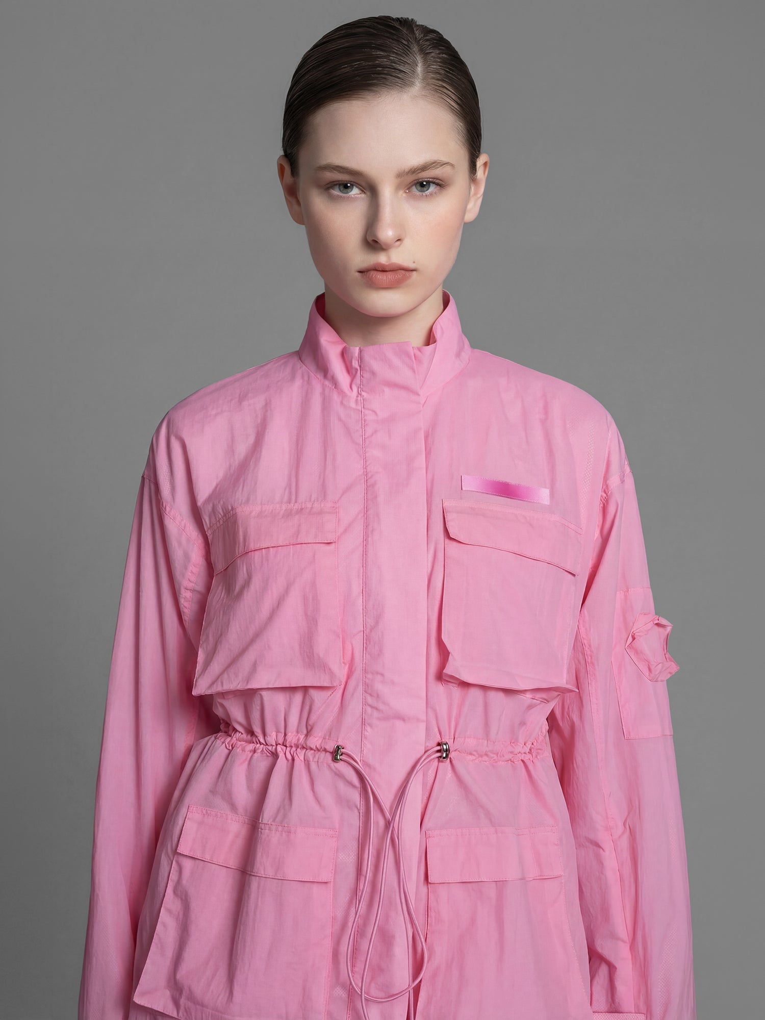 WARM RED / COOL MIST BLUE / COOL LIGHT PINK / COOL MIST GREY LONG UTILITY TRENCH COAT