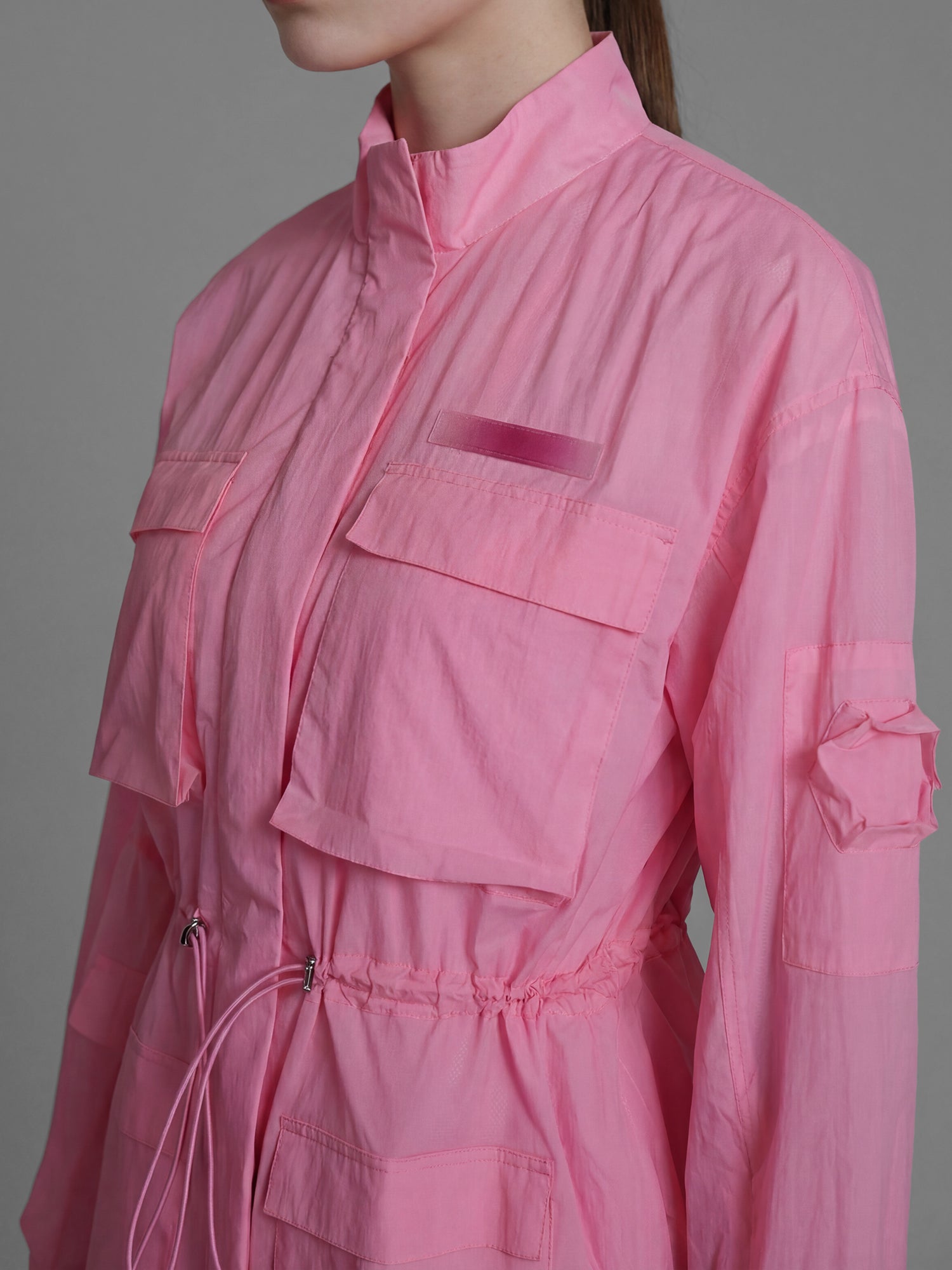 WARM RED / COOL MIST BLUE / COOL LIGHT PINK / COOL MIST GREY LONG UTILITY TRENCH COAT