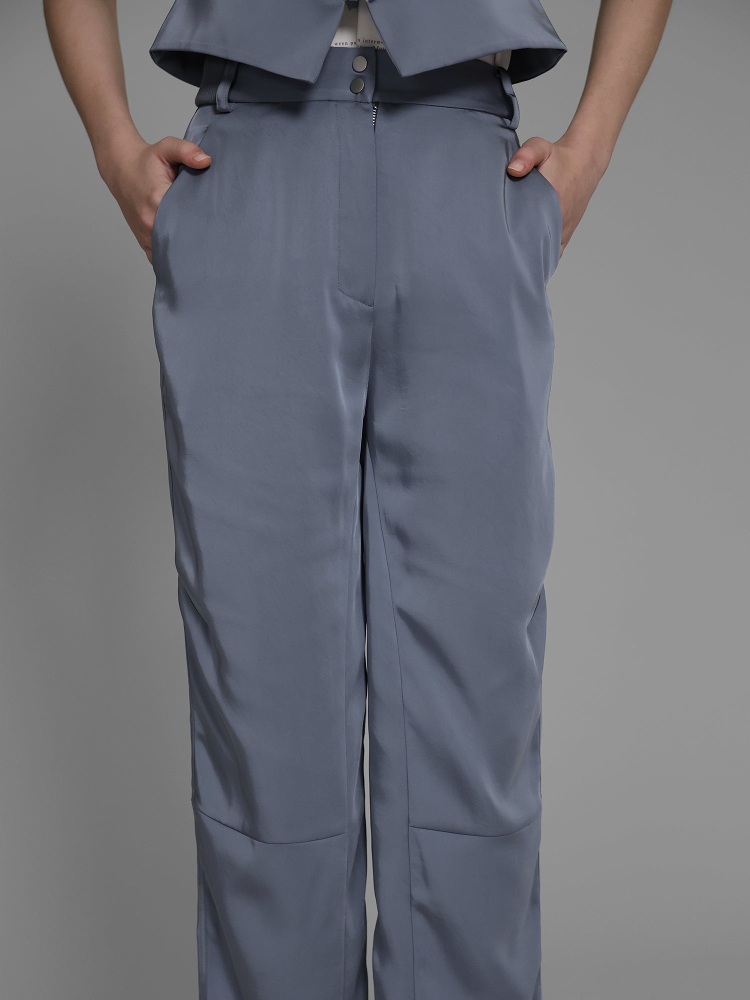 ICE SKY BLUE / COOL MIST GREY SATEEN PANTS