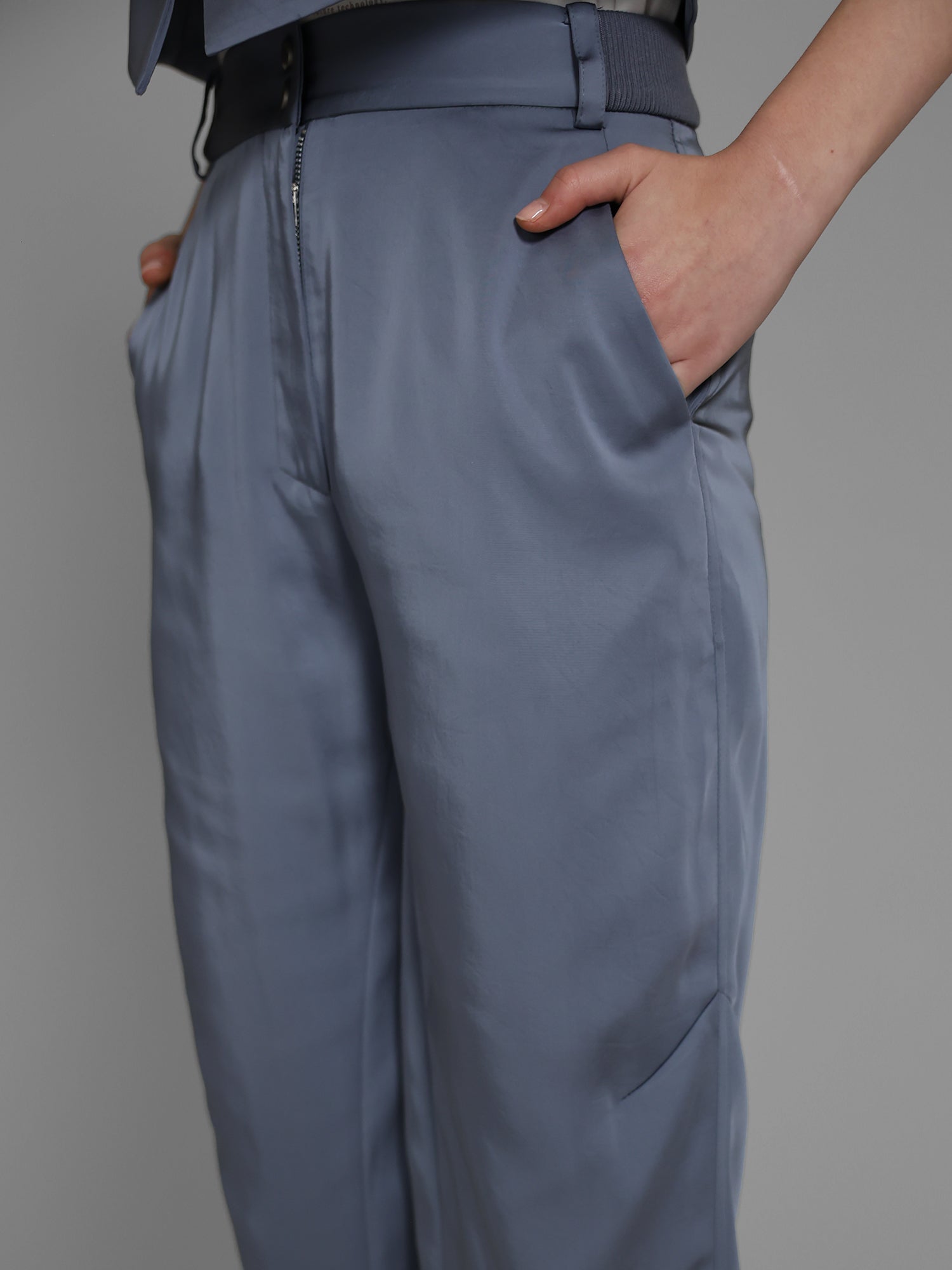 ICE SKY BLUE / COOL MIST GREY SATEEN PANTS