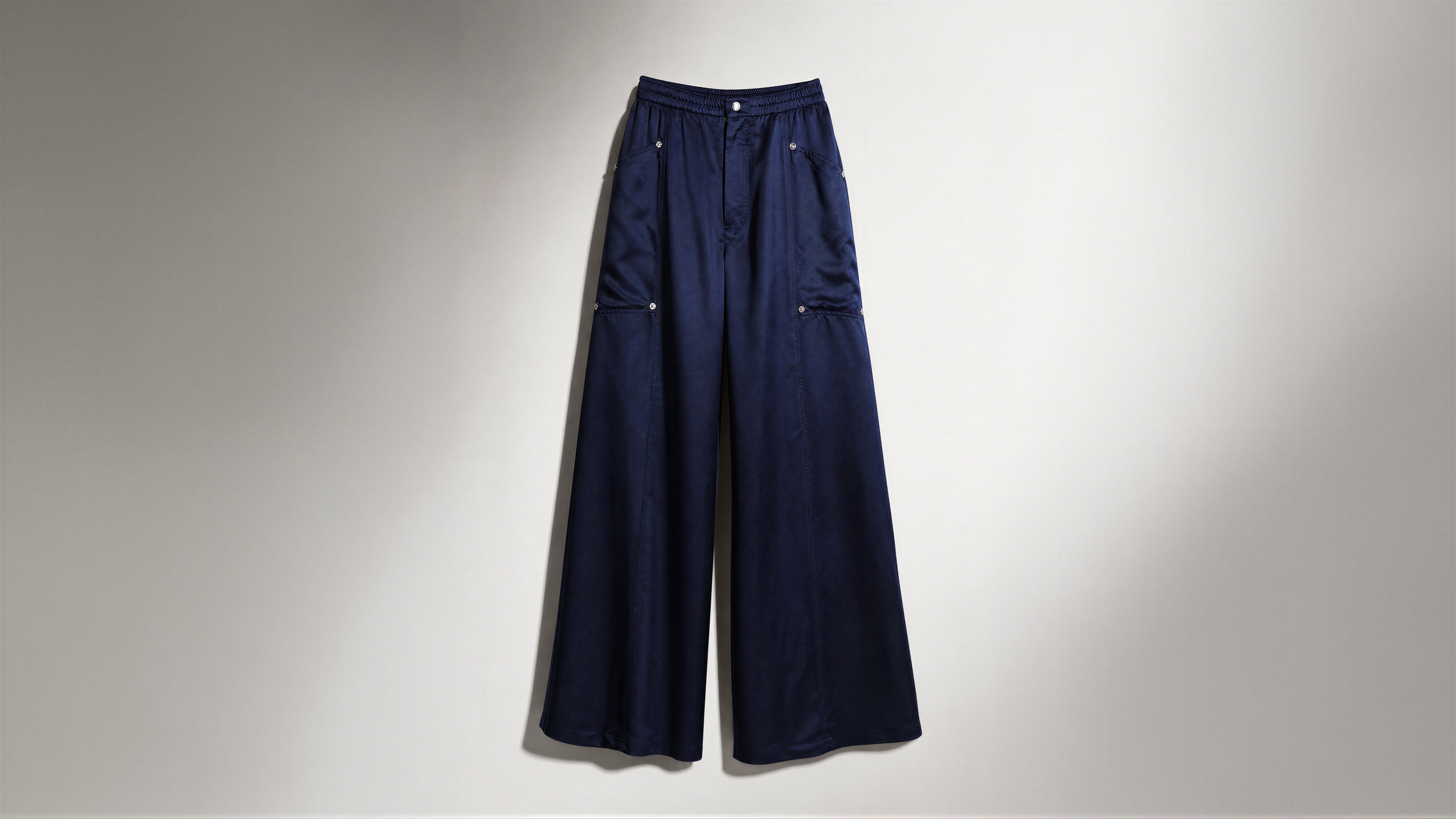 MIDNIGHT BLUE / COOL ROCK GREY TWILL CASUAL PANTS