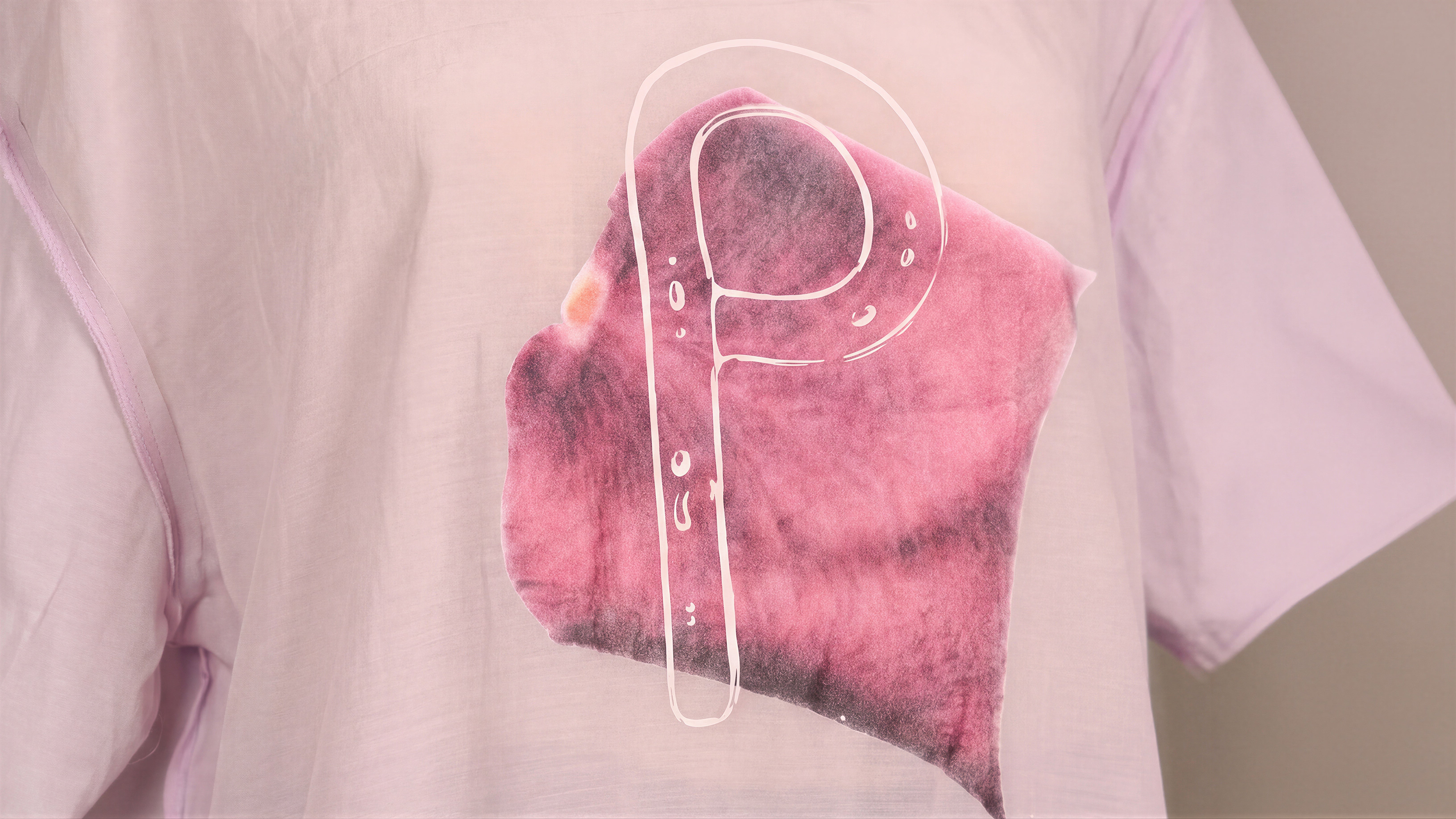 MISTY PINK / STARLIGHT BLACK OVERSIZED TEE