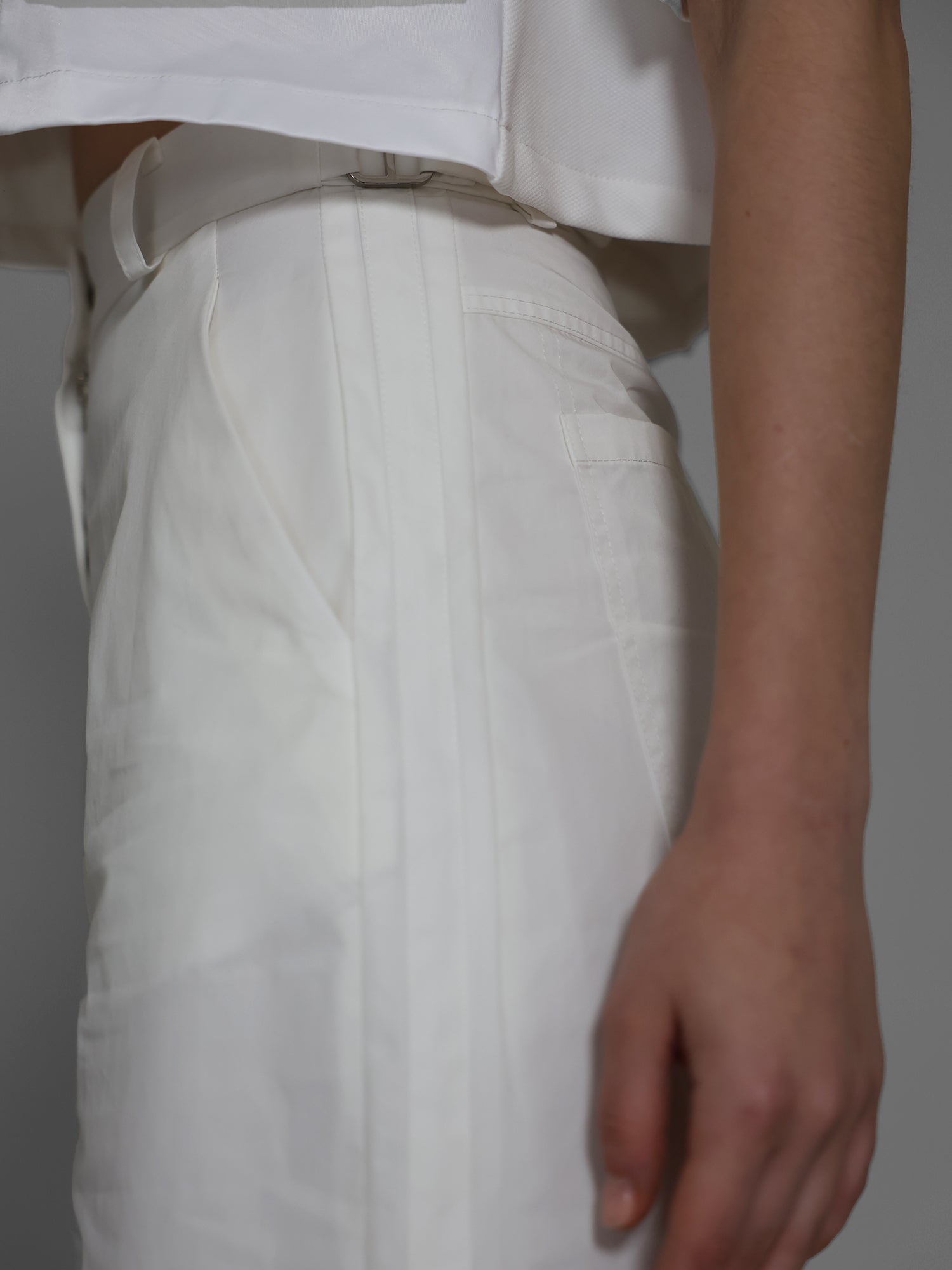 CLASSIC BLACK / STARRY WHITE TRENCH MIDI SKIRT