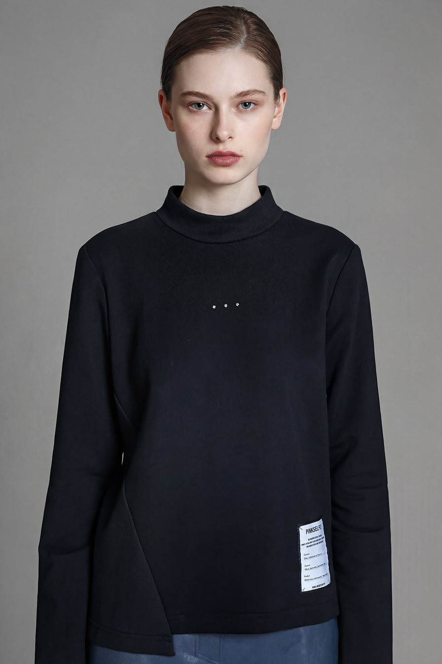 
                  
                    BLUE/BLACK RIBBED PANEL LONG-SLEEVE SWEATSHIRT
                  
                
