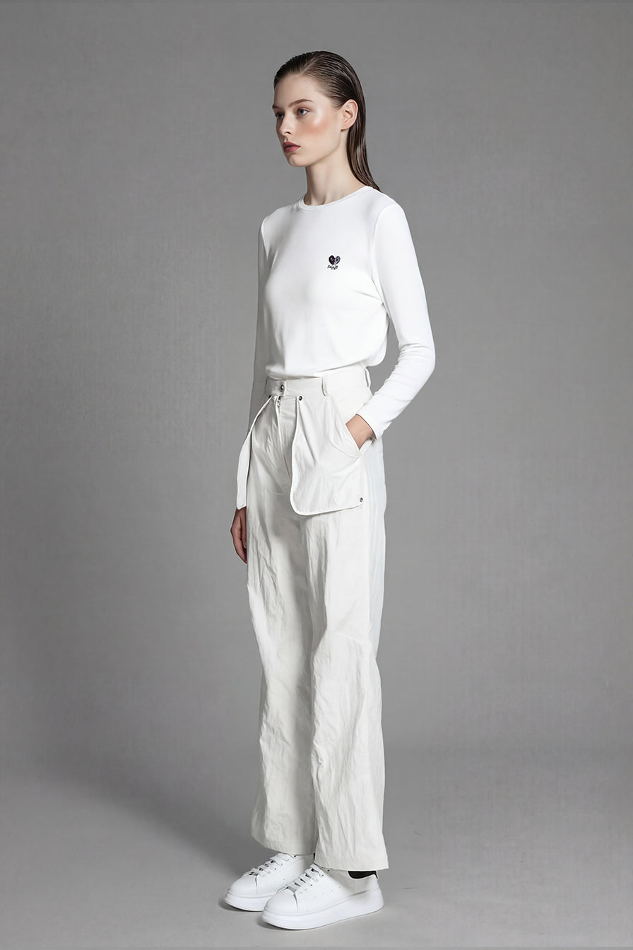 
                  
                    STAR WHITE/FEATHER GREY TRENCH-STYLE STRAIGHT-LEG TROUSERS
                  
                