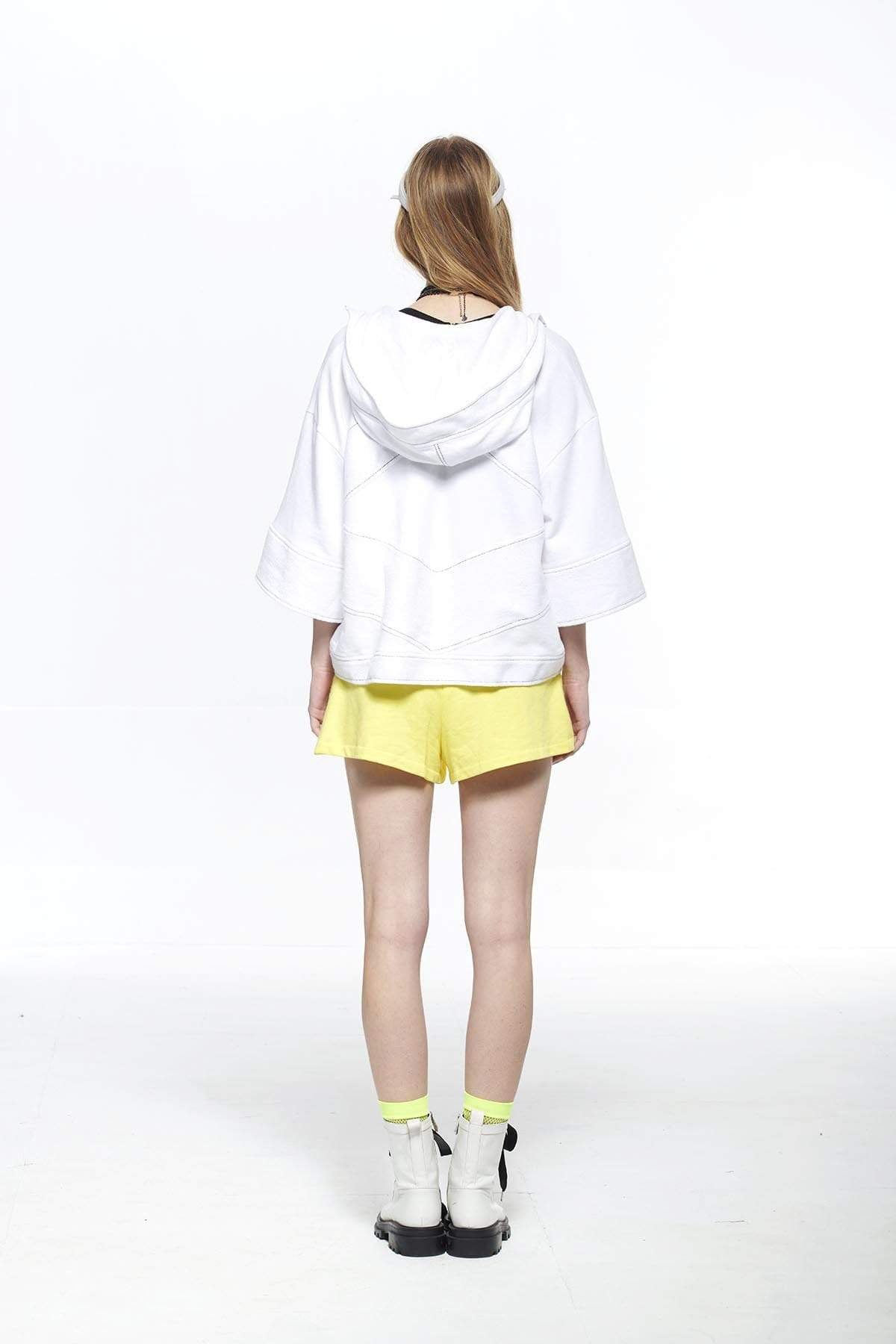 
                  
                    Pinkselfie coat 黃/白色連帽休閒夾克
                  
                