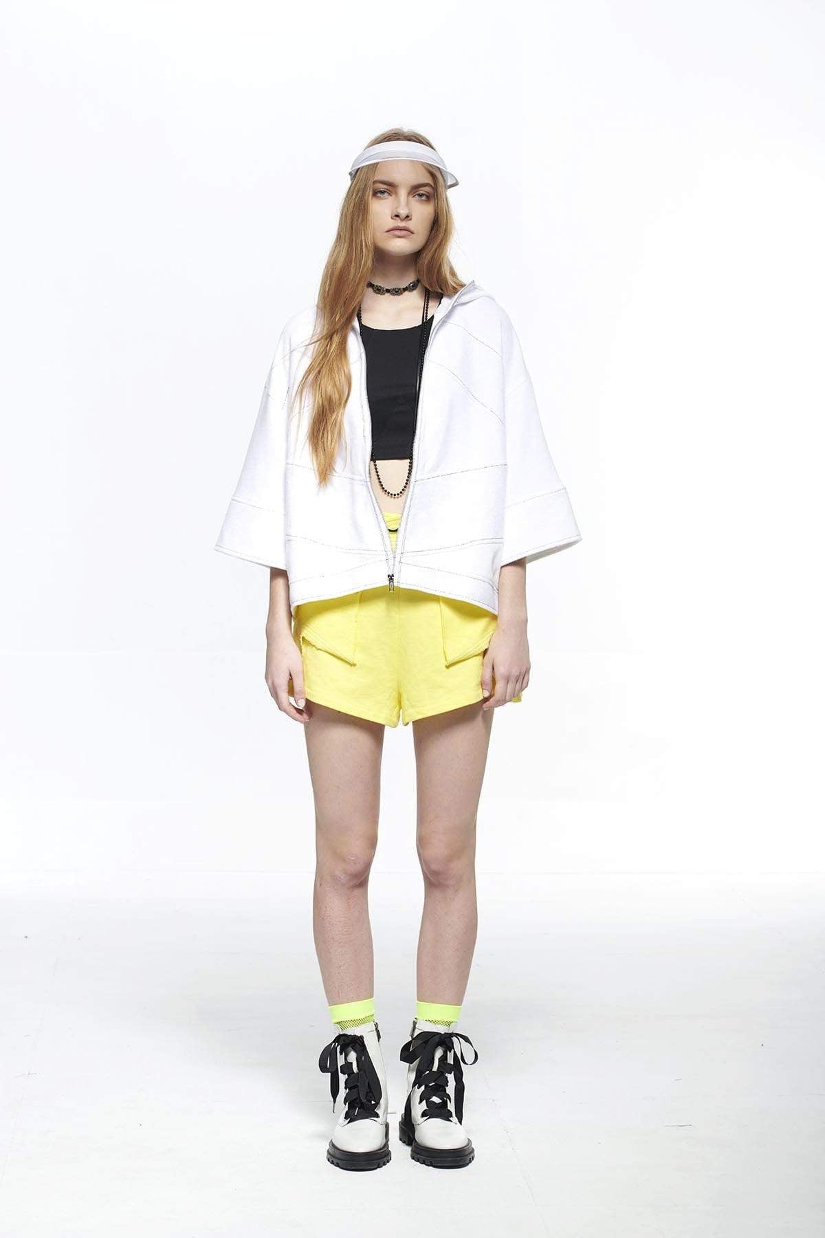 
                  
                    Pinkselfie coat 黃/白色連帽休閒夾克
                  
                