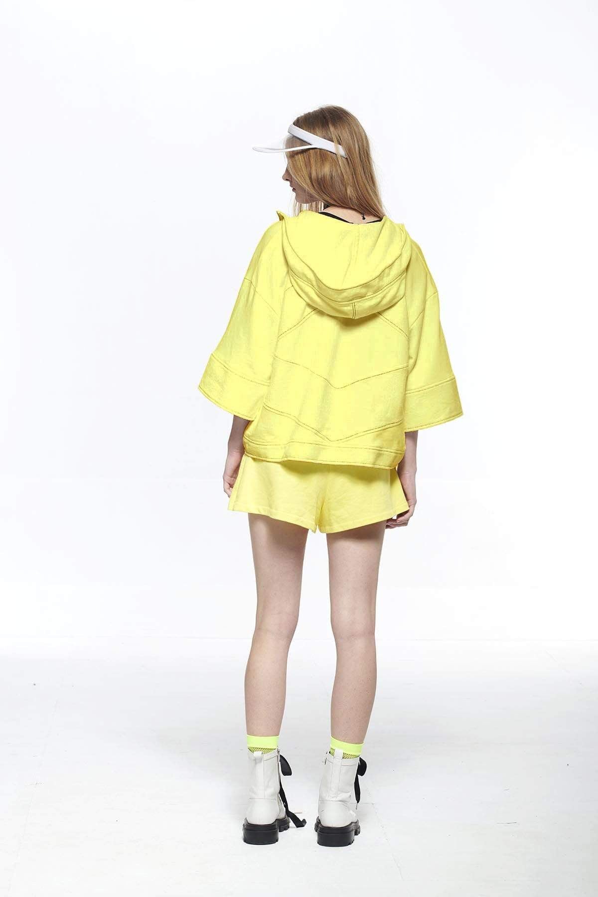 
                  
                    Pinkselfie coat 黃/白色連帽休閒夾克
                  
                