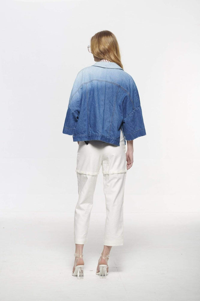 
                  
                    Pinkselfie  coat 漸層寬版牛仔外套
                  
                