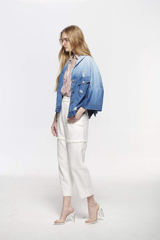 
                  
                    Pinkselfie  coat 漸層寬版牛仔外套
                  
                