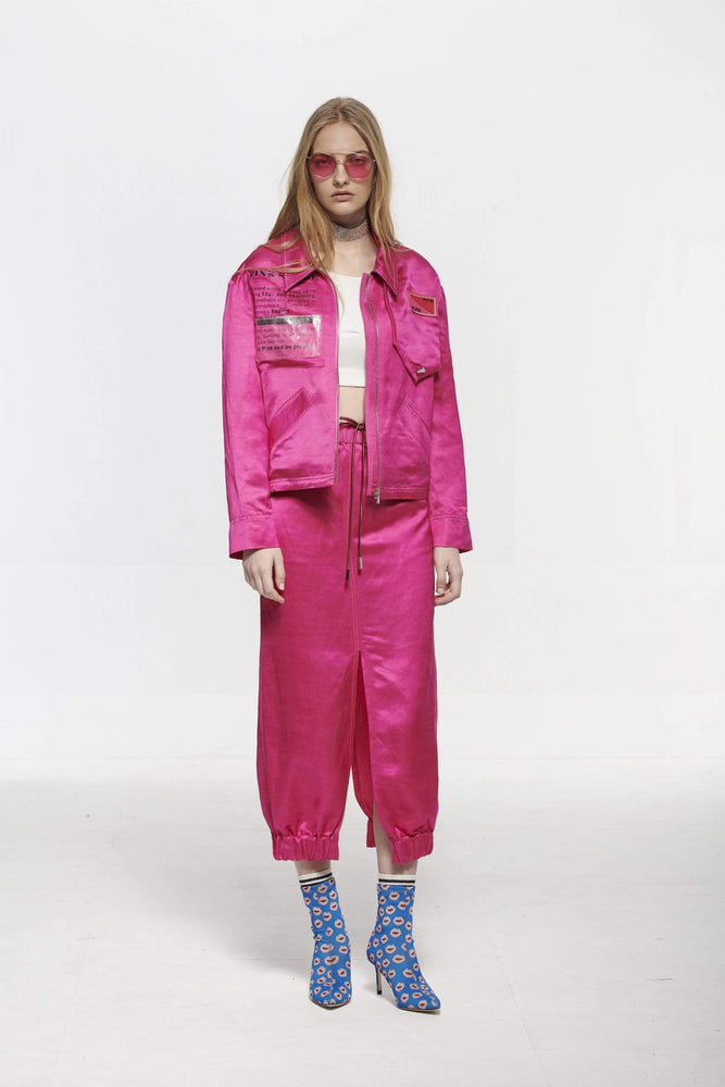 
                  
                    Pinkselfie  coat S/M / 桃色 [設計款]桃/藍色麻沙典前衛夾克外套
                  
                