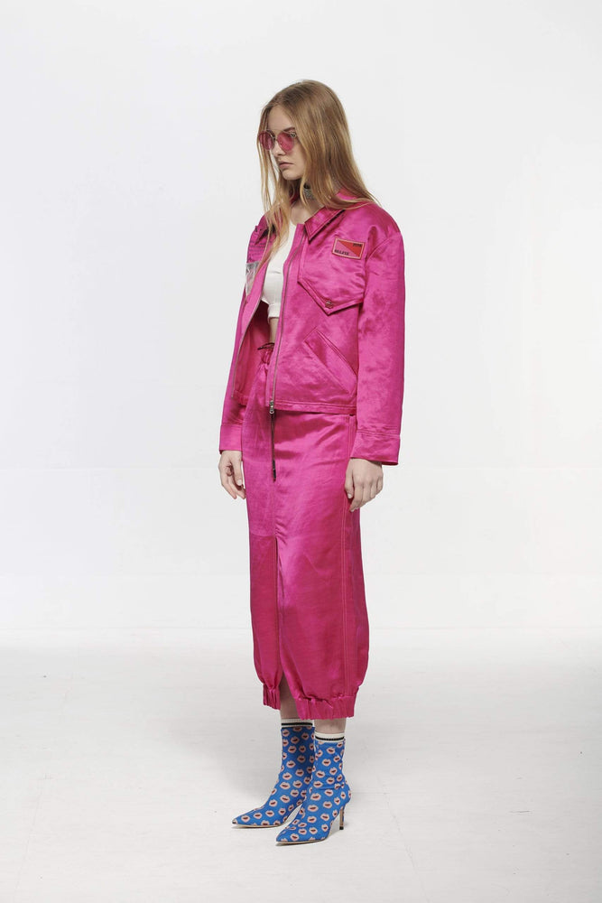 
                  
                    Pinkselfie  coat [設計款]桃/藍色麻沙典前衛夾克外套
                  
                