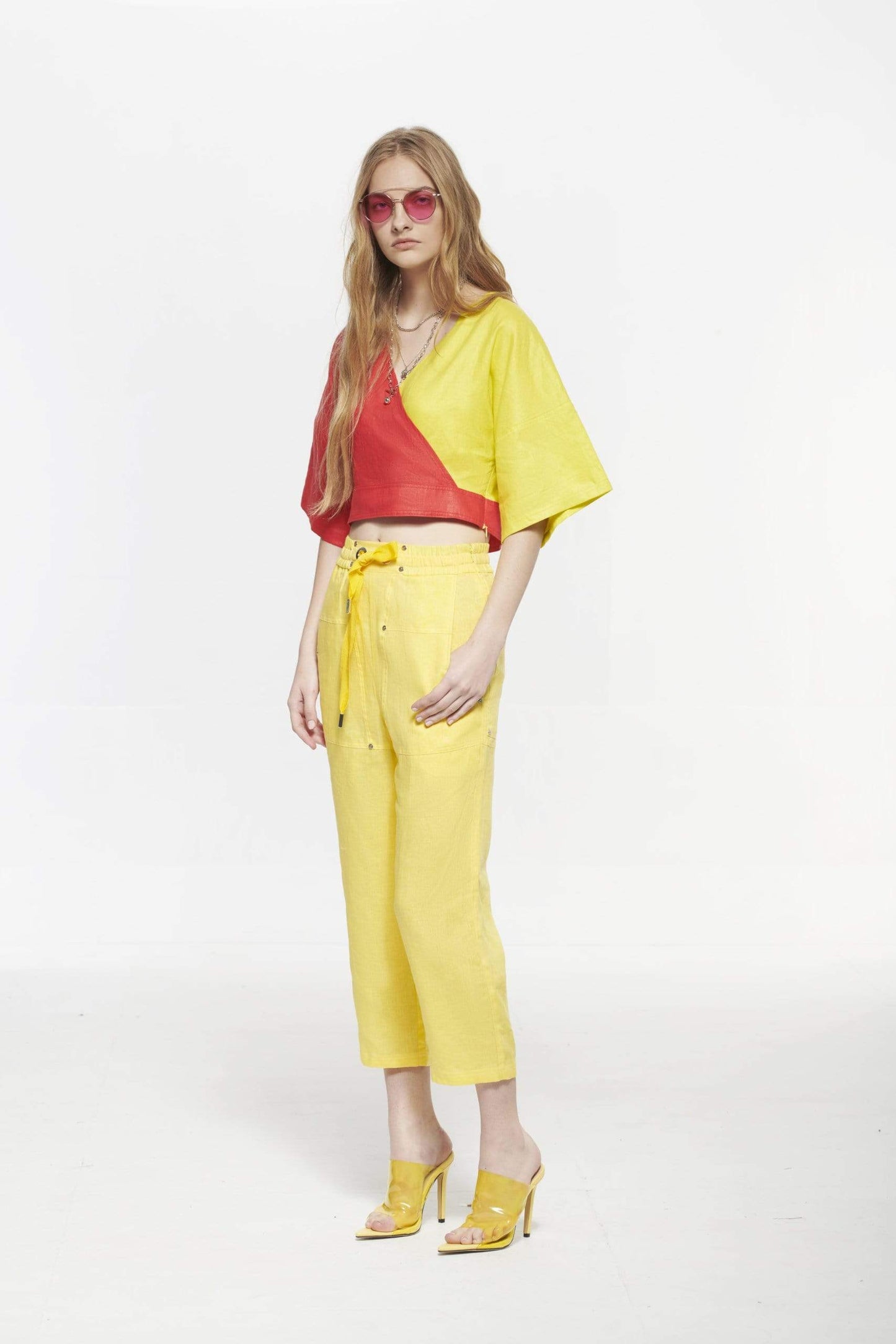 
                  
                    Pinkselfie  TOP 紅黃拼接上衣
                  
                