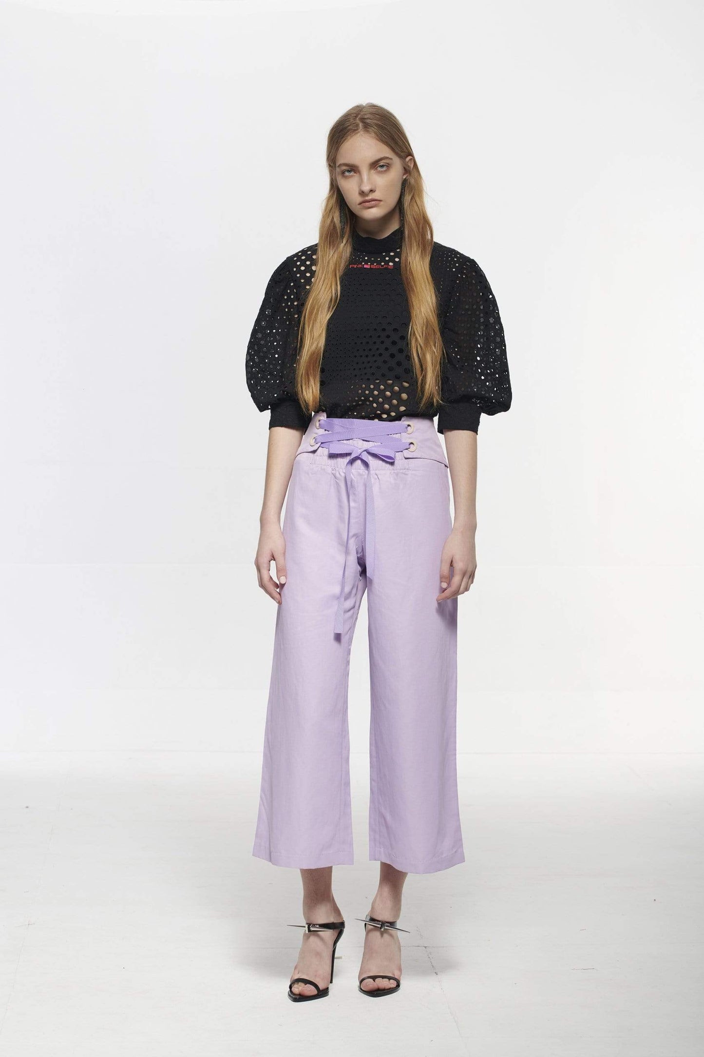 
                  
                    Pinkselfie  TOP 黑/橘色緹花長衫
                  
                